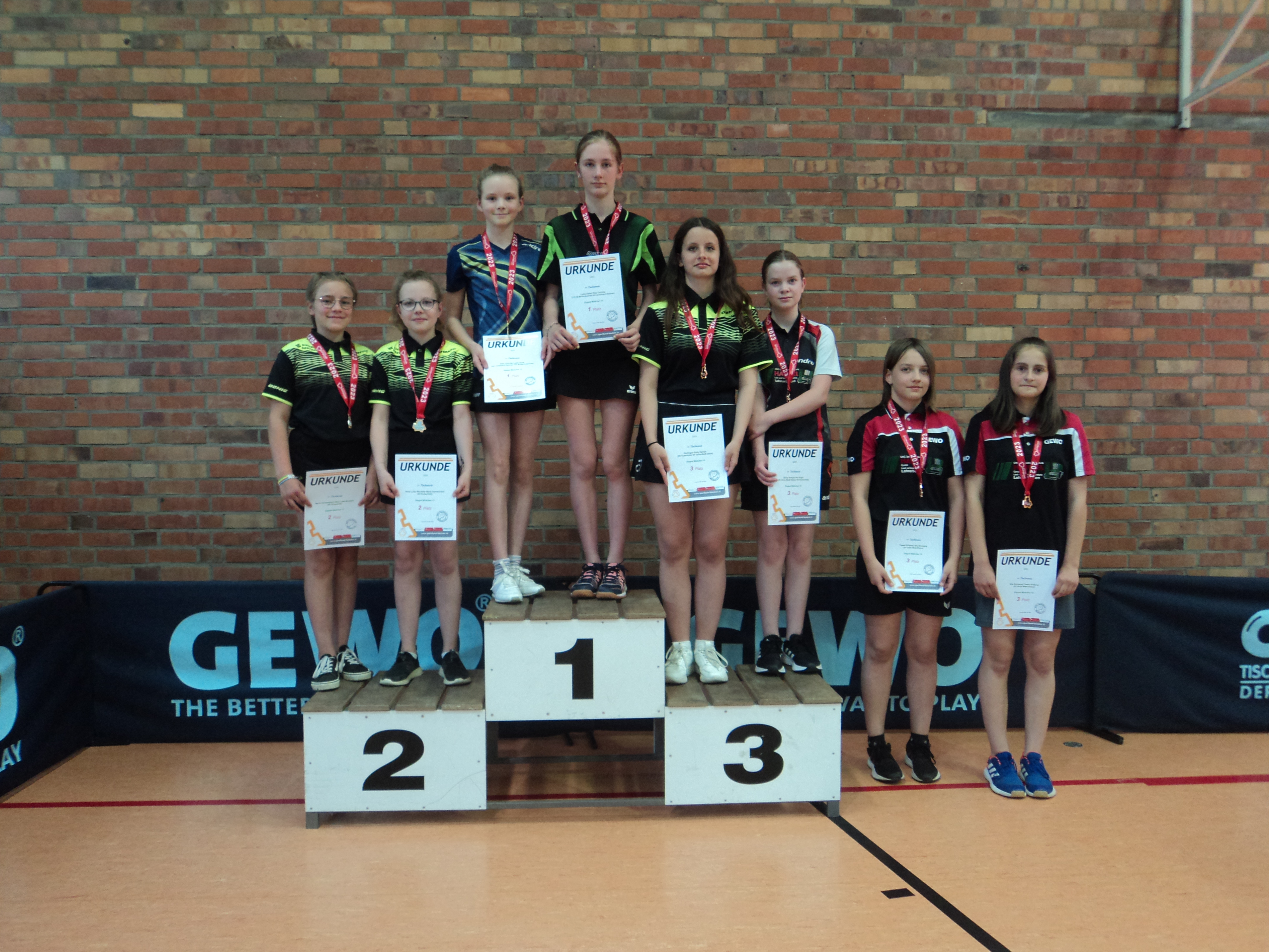 Siegerehrung der Jugend 13 - Mädchen Doppel- Foto von Ines Mietzsch