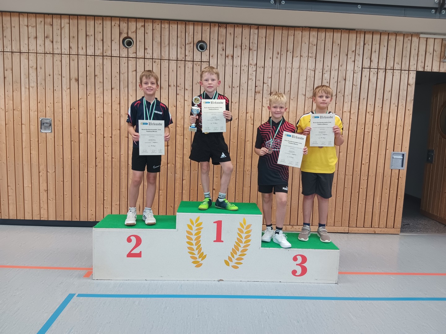 Kreiseinzelmeisterschaften 2026 - Siegerehrung der Jugend 11 - Jungen Einzel - Foto von Ines Mietzsch